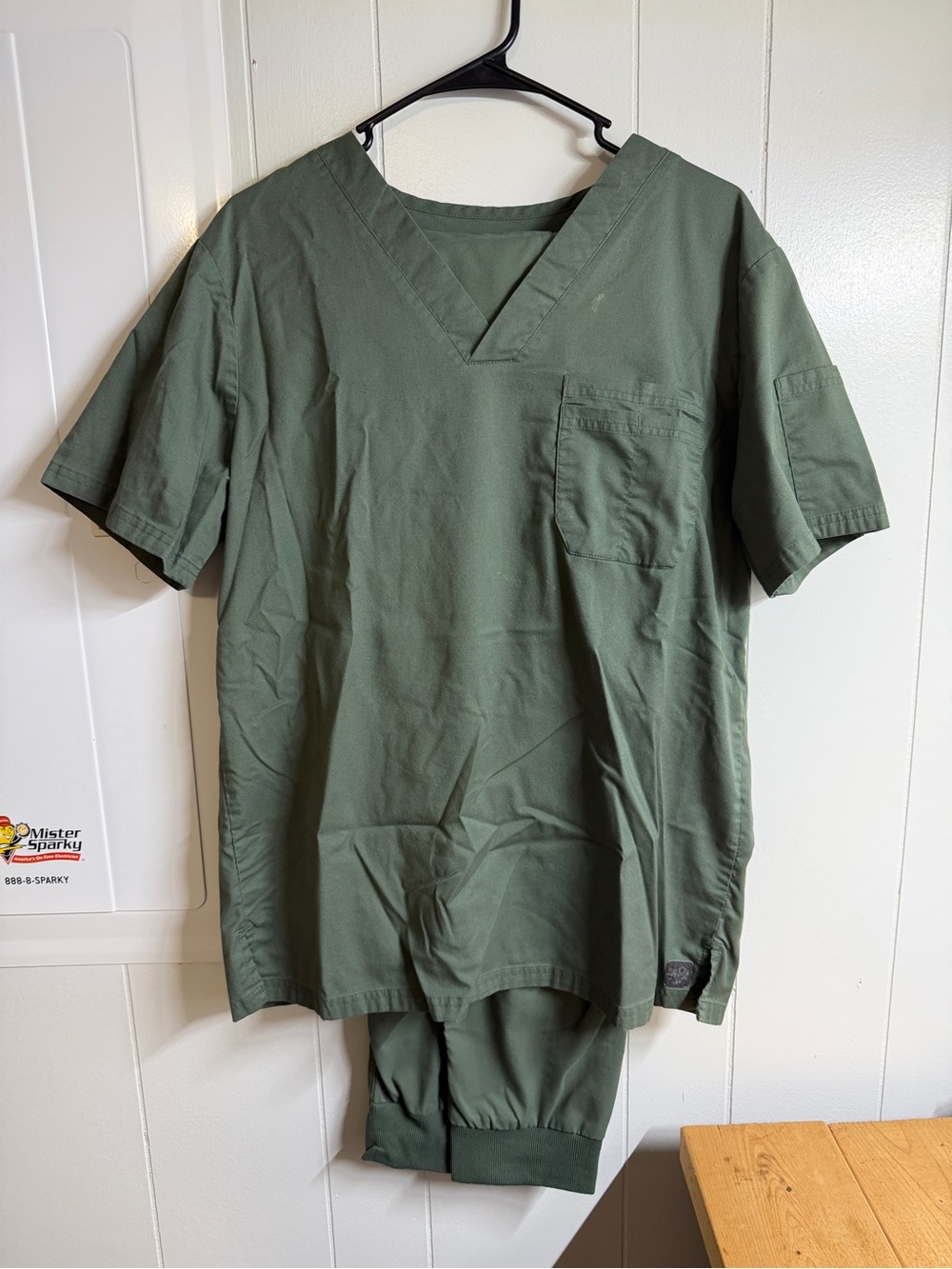 Uniform Advantage Olive Green V-Neck Scrub Top